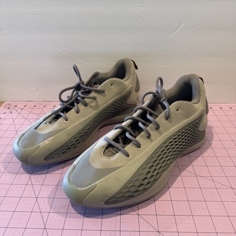 Adidas AE 1 Low Metallic Grey Mens Size 12 Anthony Edwards Basketball JS1775